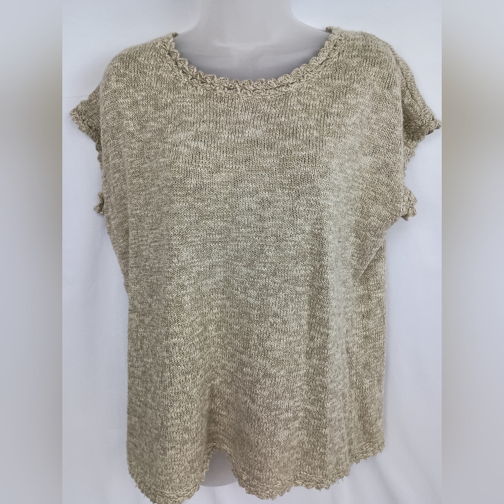 2/$30 SOFT SURROUNDINGS Women's‎ Beige Knit Top (#942)